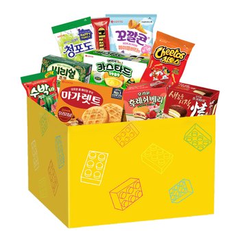 롯데+오리온 추석 귀성길 과자선물세트 10종 (청포도,가나,꼬깔콘,카스타드 등)