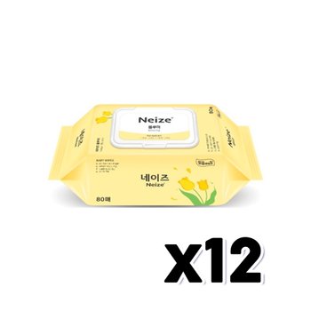 잘풀리는집 네이즈 블루미 물티슈 80매 x 12개