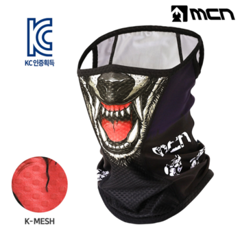 K매쉬마스크 SR_WOLF_울프 자전거 골프 귀걸이형