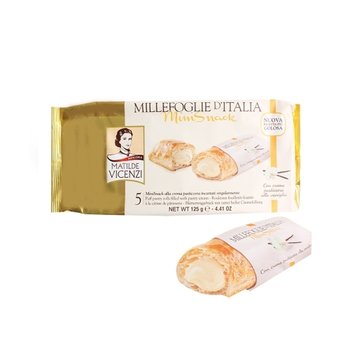 황금연휴 특가 이탈리아 수입과자 비첸지 밀레포글리에 125g 패스트리 크림 5개