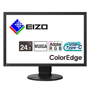 [해외] 에이조 컬러엣지 CS2400S-BK 모니터 24.1형 WUXGA USB Type-C Adobe RGB 99% 캘리