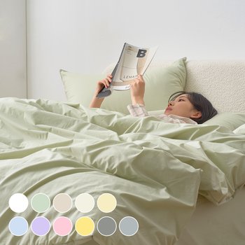 수퍼코튼 60수 고밀도 순면 무봉제 차렵이불패드세트Q 11color