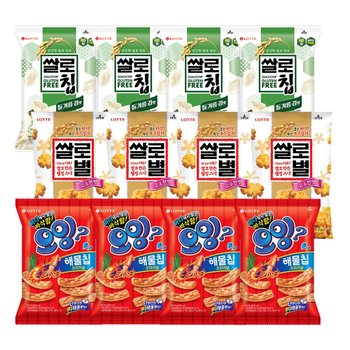 오잉 해물칩 75g x4개+쌀로칩 2종(들기름,오리지날)x4