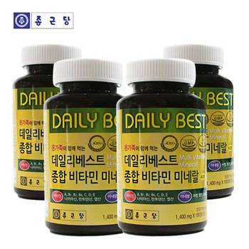 종근당 종합비타민 앤 미네랄 24개월분 (180정x4병)