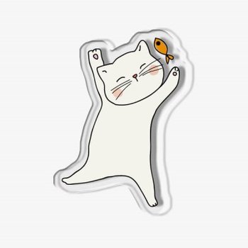 써니 냥이와물고기 아크릴 스마트톡