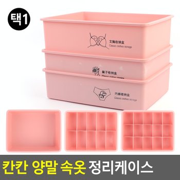 칸칸 양말 속옷 정리케이스 칸칸정리함 양말정리함 수납함 보관함 속옷정리함 다용도수납함 다이소