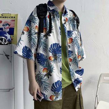 남자 YOUI5424 플라워 휴양지 여행용 하와이안 셔츠 남방 5컬러