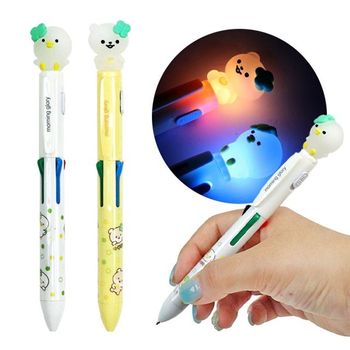 (모닝글로리)2500 LED 키덕 햄덕 4색볼펜 1자루 (랜덤)