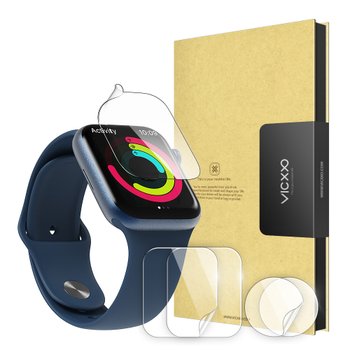 [VICXXO GROUP LIMITED][오늘출발] [전후면 필름 2세트] 애플워치 9 8 7 6 5 4 SE3 SE2 SE 45 44 41 40 mm 액정 보호 풀커버