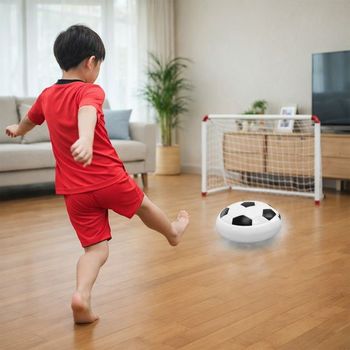 실내용 축구 게임 공중부양 호버 축구공 에어킥 LED 조명 안전 범퍼 보호 공놀이.._P420395208