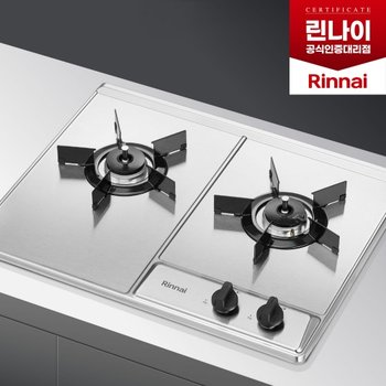 린나이 가스레인지 2구 빌트인 신제품 건전지 스테인리스 RBR-NS200DJ