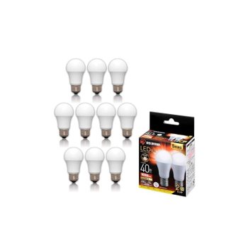[해외] 아이리스오야마 LED 전구 E17 40W 동등 전구색 5년 보증 2×5개 세트 LDA4L-G-E17-4T62P