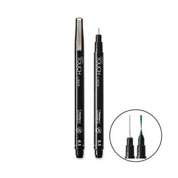 신한 터치라이너 딥그린 Brush - 갑 (12개입) 피그먼트펜 일러스트펜