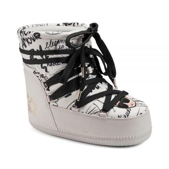 [해외] 칼라거펠트 여성 파반 윈터 스노우 부츠 소프트 화이트 멀티