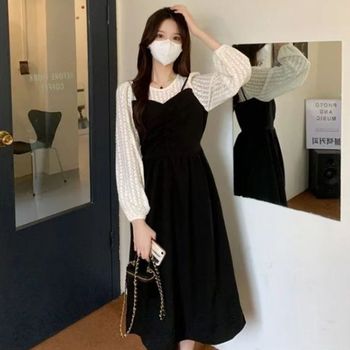 레이스 LC93VK99 결혼식 추천 원피스 나시 꾸안꾸 블라우스 롱