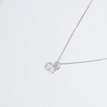 순은 PQ18MW92 목걸이 쁘띠 큐빅 시후주얼리 반반하트 SS062N