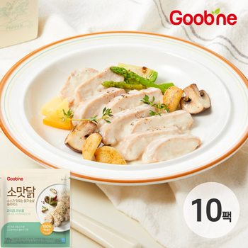 굽네 소스가 맛있는 닭가슴살 슬라이스 화이트머쉬룸 120gx10팩 GB58