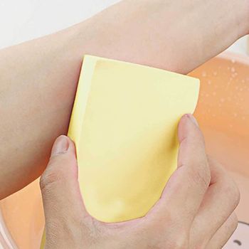 스펀지 때타월 세트 옐로우 3p 사용법 각질 고밀도 부드러운 말랑한 위생적인 흡수