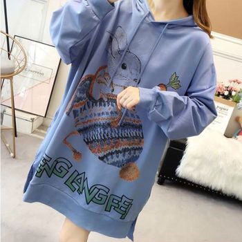 롱 GWSM5773 시크한 후드 루즈핏 원피스 캐주얼 데일리룩