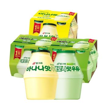 단지우유 240ml 바나나맛 4입 + 메로나맛 8입_P337616771