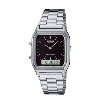 카시오 AQ-230A-1D 정품 공용 스퀘어 메탈 손목 시계