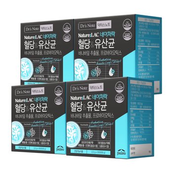 팔레오 닥터스노트 네이처락 혈당&유산균 30포 4박스 4개월분