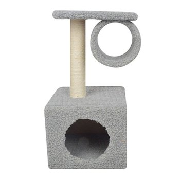 (70% 땡처리) 냥이 필수템 퀸펫 2in1 미니 캣타워 숨숨집 그레이
