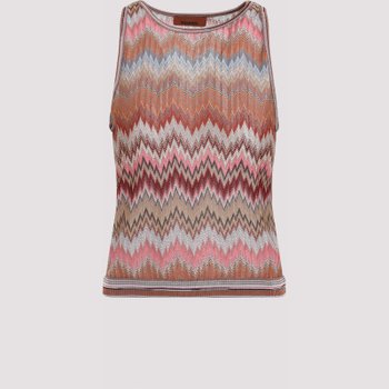 [해외배송] 미쏘니 지그재그 패턴 라운드넥 슬리브리스 탑 DS26SK0J BR014T SM9Y1