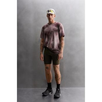 [해외] 맨즈 ZARA 자라 타이다이 프린트 퍼포레이티드 티셔츠 반팔티 - 버건디 10984562