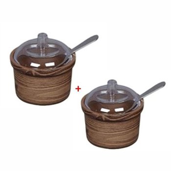 업소용 양념통그릇 대 2개 숟가락 양념그릇 소스통 (WC75976)