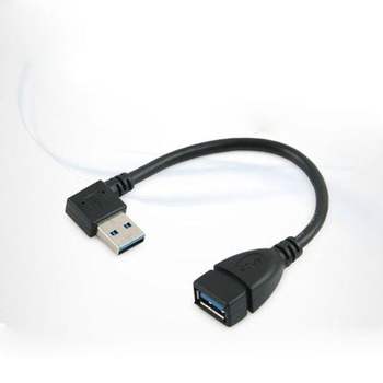 USB 연장 젠더 MF 꺾임형 블랙 연결케이블 변환 c타입-변환젠더 hdmi젠더 충전케이블 아이폰젠더