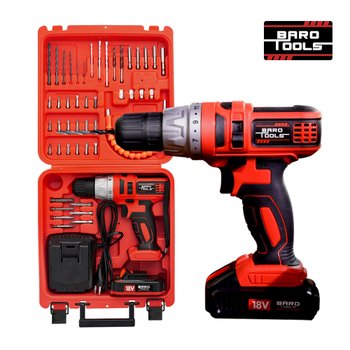 바로툴즈 베이직 구성 (50종비트 무선 전동 드릴) 전기 드라이버 DIY 가정용 다용도 공구 세트
