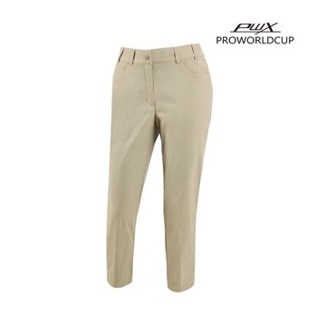 [본사공식] 프로월드컵 Q221-7621-1DI 여성 벨트형 9부 팬츠 경량 스트레치 신축성 베이직 긴바지 허리밴딩 PWX