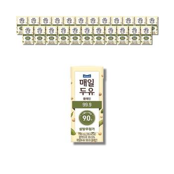 [보리담다] 매일두유 99.9 플레인 저당두유 190ml 24팩 3박스 (S51563451)