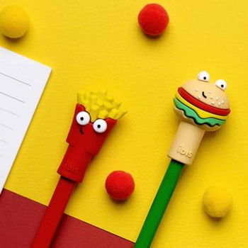 연필심 보호캡 패스트푸드 디자인 연필캡 심보호 연필뚜껑