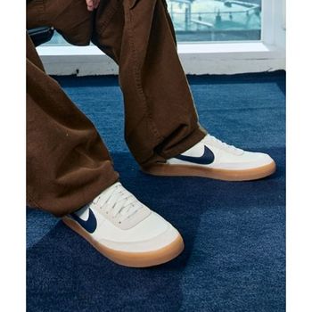 [해외] 우먼 나이키 킬샷 2 레더 맨즈 슈즈 432997-107 세일 - 그레이 계열 11042288