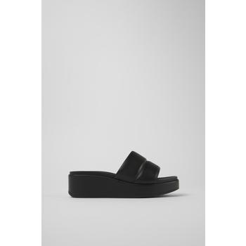 [해외] 캠퍼 플랫폼 블랙 레더 여성 샌들 Misia / K201507-002 BLACK