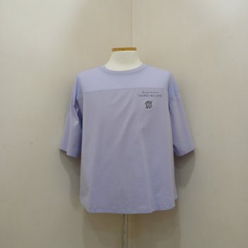 배색자수라운드반팔티SKIBD2813VI_YS