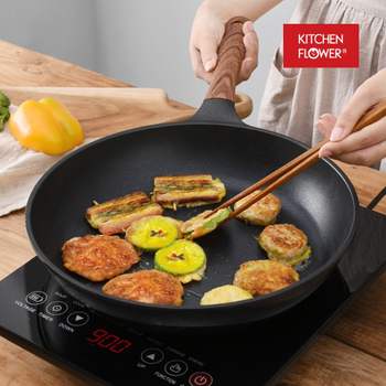 키친플라워 IH 블랙우드펄 후라이팬 30cm 프라이팬