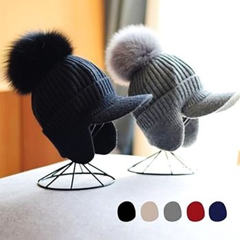 방울 버니 캡 비니 귀도리 겨울모자 골프 스포츠 등산 (WFJ68BT)