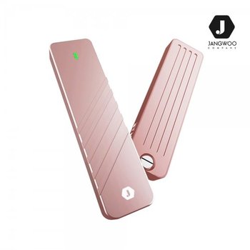 장우컴퍼니 JW-I9 PRO M.2 NVMe SSD 외장케이스 로즈골드 (SSD미포함)