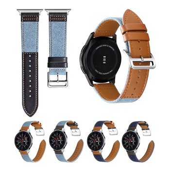 갤럭시기어S3클래식 46mm 호환 가죽 레더 데님 이중소재 스트랩 밴드 시계줄 R770 R775