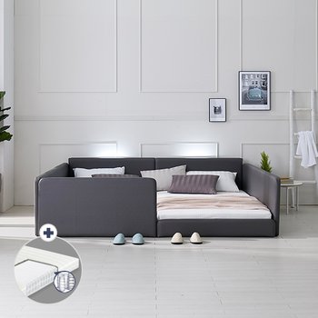 스테디2 LED 슬림둥지 패밀리침대 SS+SS+독립매트