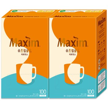 맥심 슈프림골드 커피믹스 100Tx2개
