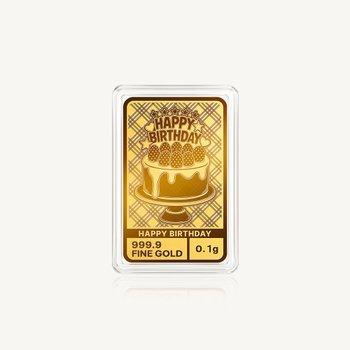 축하 케이크 골드바 24K 순금 0.1g