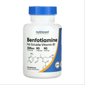[해외] 뉴트리코스트 벤포티아민 지성용 비타민B1 300mg 90캡슐