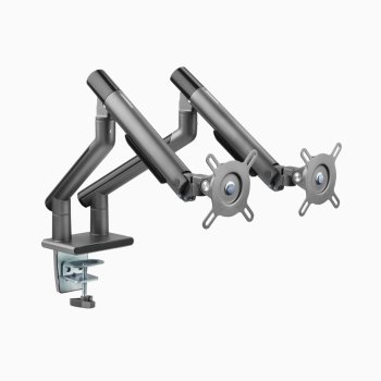 지티기어 듀얼 모니터 암 프리미엄 (그레이) 32인치 컴퓨터 거치대 마운트 조절기