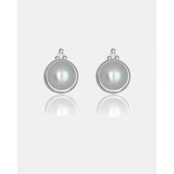 [해외] Georgini 조르지니 신선한 담수 진주와 두 개의 천연 다이아몬드 6월 실버 귀걸이 - 7530840