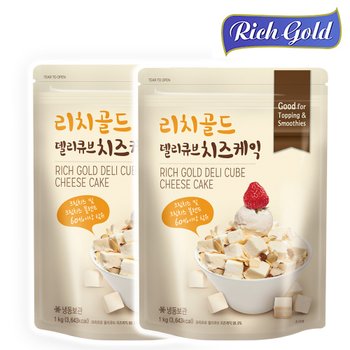 [오늘출발] 리치골드 델리큐브 치즈케익 1kg*2개