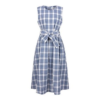 체크 나시 원피스_DW5MO341